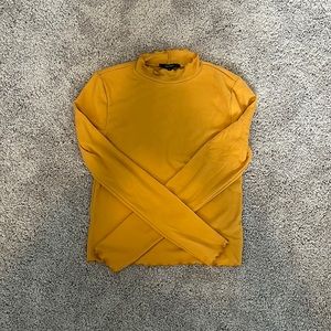 Forever 21 Yellow Turtleneck Shirt